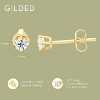 GILDED 1/5, 1/4, 1/3, 3/8, 1/2, 3/4, 1 Carat Total Weight Lab-Grown Diamond Stud Earrings in 10KT White or Yellow Gold - 4 of 4