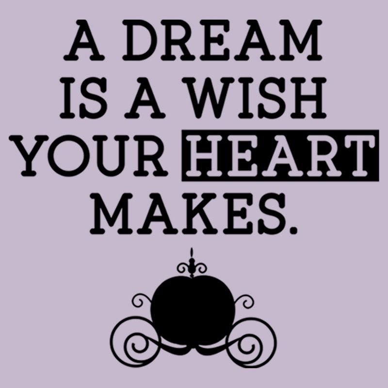 Juniors Womens Cinderella A Dream Is a Wish Your Heart Makes T-Shirt, 2 of 5