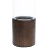 Northlight Glass Hurricane Pillar Candle Holder with Wooden Base - 15.25" - 3 of 4