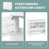 FAMYYT 36 in. Single Sink Freestanding White Bath Vanity with White Ceramic Top, 3 Drawers, Door Racks and Soft-Close Door - 4 of 4