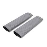 Unique Bargains Gray Faux Leather Safety Seat Belt Cover Shoulder Pads Covers for Auto 9.1"x2.7" 2PCS