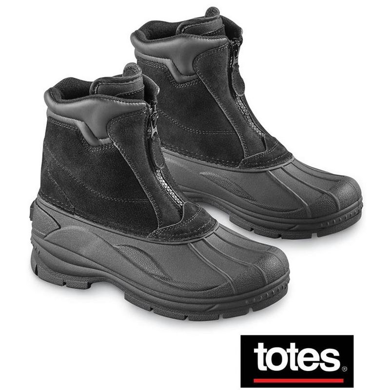 Collections Etc Totes Mens Zip Front Water Resistant Boots, 3 of 4