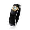 Ross-Simons Black Jade and .30 Carat Sky Blue Topaz Ring With 14kt Yellow Gold - 3 of 4