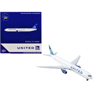 Boeing 767-400ER Commercial Aircraft "United Airlines" (N76064) White with Blue Tail 1/400 Die Cast Model Airplane by GeminiJets - 1 of 3