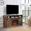 GlasFlength TV Stands and Consoles Modern Minimalist TV Stand with Open Storage for Living Room Brown,58”*15.5”*29.4" - 2 of 4
