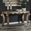 58" Vendome Accent Table Gold Patina - Acme Furniture: Luxurious, Traditional Design, Curved Legs - 2 of 4