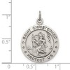 Black Bow Jewelry Sterling Silver Round St. Christopher Medal Pendant, 20mm (3/4 Inch) - 4 of 4