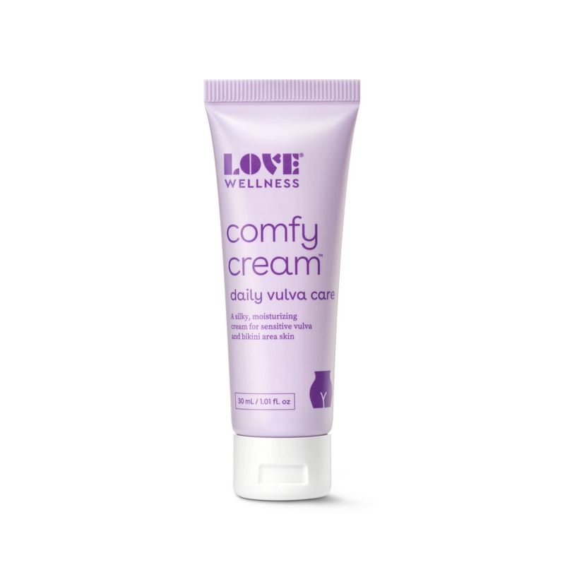 Love Wellness Comfy Cream Fragrance Free Vulva Moisturizer - 1.01 fl oz, 1 of 7