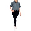 LA LEELA Women's Casual Solid Blouse Shirt TShirts Short Sleeve Button Down Dress Tops Tee Shirts Hawaiian Blouses for Women - 4 of 4