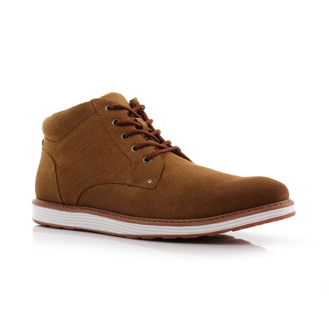 Ferro Aldo Mens JAX MFA506061 Mid-Top Chukka Style Sneaker Boots, in Toffee Yellow Suede, Size 12
