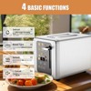 WHALL 2 Slice Smart Toaster - Stainless Steel with TouchScreen & Wide Slots, Perfect for Bagel, Reheat, Defrost, Ideal for Home & Kitchen, Mattesilver - 2 of 4
