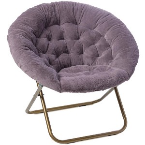 Milliard Cozy Faux Fur Saucer Chair X-Large - 1 of 4
