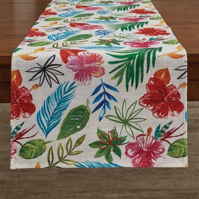 Split P Tropical Paradise Table Runner  - 72''L - White