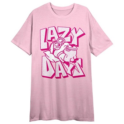 Minions Lazy Days Women's Pink Heather Night Shirt