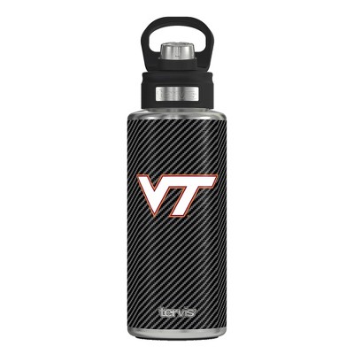 NCAA Virginia Tech Hokies 32oz Carbon Fiber Stainless Steel Water Bottle