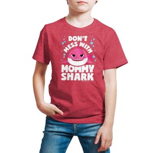Boys' - Baby Shark - Don't Mess With Mama Shark Short Sleeve Graphic T-Shirt - 1 of 4