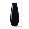 Villacera Handcrafted 22” Tall Black Bamboo Vase | Decorative Tear Drop Floor Vase for Silk Plants, Flowers, Filler Decor | Sustainable Bamboo - 4 of 4