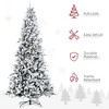 Whisen 9FT Pine Snow Flocked Artificial Christmas Tree with 616 Realistic Cedar Branches, Auto Open - Green - 3 of 4