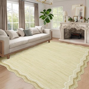 Modern Abstract Runner Rug, Washable Non-Slip Hallway Carpet, Fade-Resistant Low Pile Area Rug for Bedroom or Dorm - 1 of 4