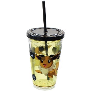 Just Funky Pokemon Eevee 18oz Carnival Cup w/ Floating Confetti Pokeballs - 1 of 1