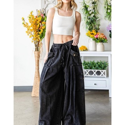 Women's Cargo Denim Pants - Oli & Hali