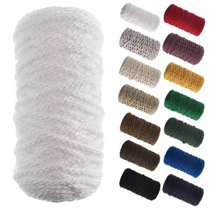 John Bead 4mm White Braided Macrame Cord, 70yds - 1 of 4