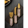 Brittany Rose Quartz Cheese Knives, Set of 3 - 3 of 4