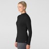 Wink Layers Women’s Long Sleeve Mock Neck Silky Tee - 3 of 4