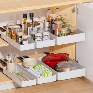 Pull Out Cabinet Organizer, Slide Out Drawer for Kitchen Cupboard, Extendable Shelf Storage,No Punch for Kitchen Cabinets - 1 of 4