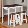 Mshliw 3-Piece Bar Table and Chairs Set, Industrial Counter-Height Dining Table Set for 2, Space-Saving Breakfast Table for Kitchen or Living Room - 3 of 4