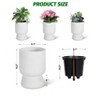 Set of 2 Self-Watering Planters (14") with drainage holes & water monitor. Perfect for patio, porch, living room, or home office. - 2 of 4