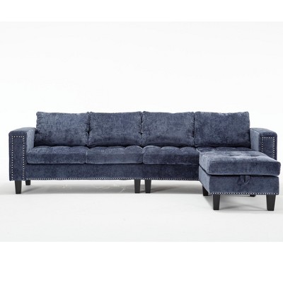 NicBex Upholstered Modular Sectional Sofa Modern Convertible Sectional Sofa Chenille Fabric L-Shaped Couch for Living Room,Apartment
