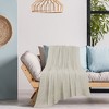 PiccoCasa Home Decor Soft 100% Cotton Cable Knit Throw Bed Blanket  for Sofa - 3 of 4