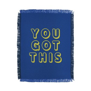 socoart You Got This Blue Woven Throw Blanket - Deny Designs - 1 of 4
