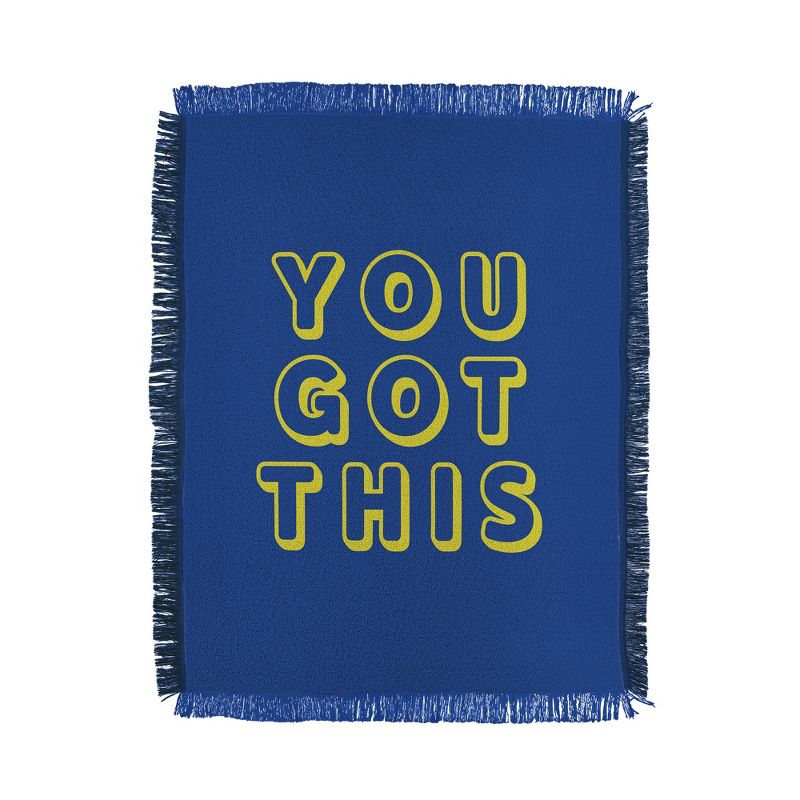 socoart You Got This Blue Woven Throw Blanket - Deny Designs, 1 of 8