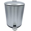 Home Mart Goods 10" Tall Chrome Stainless Steel Step Garbage Can with Removable Inner Bucket, Soft-Close Metal Waste Basket with Foot Pedal - 2 of 3