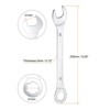 Unique Bargains High Carbon Steel Metric Offset 6-Point End and Angled Open-End Thin Combination Wrench - 2 of 4