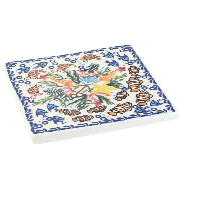 Blue Rose Polish Pottery Atlantis Tile