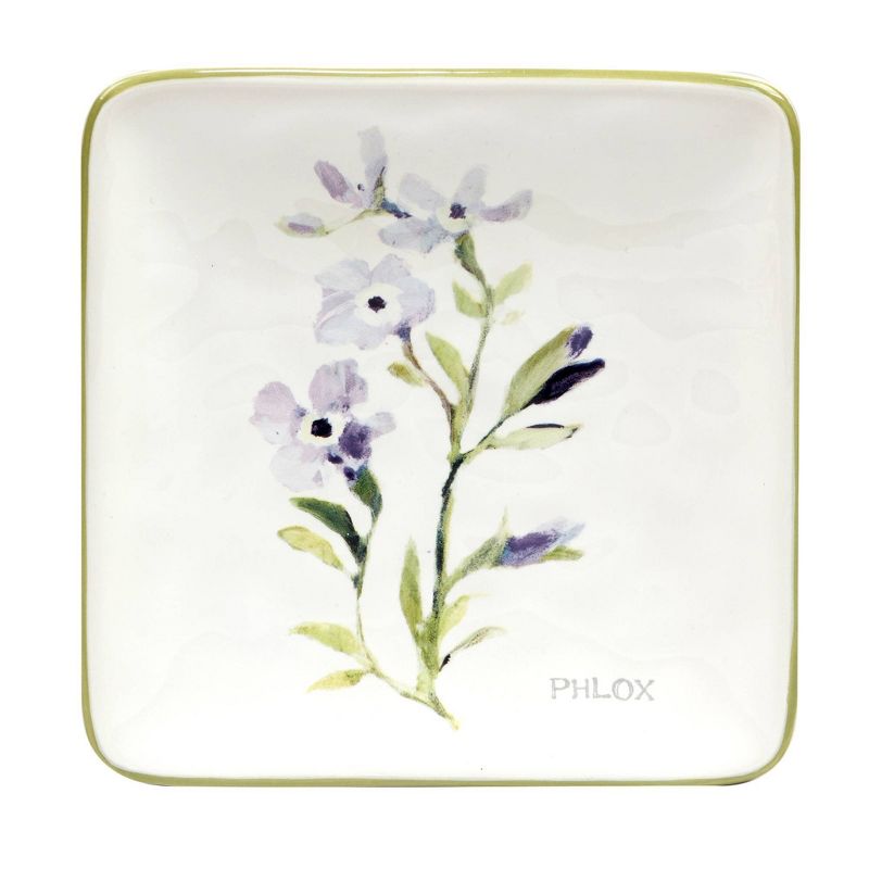 Set of 4 Fresh Herbs Canape Plates - Certified International, 4 of 8