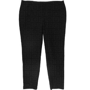 Alfani Womens Flocked Casual Trouser Pants - 1 of 2