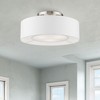 Livex Lighting Gilmore 3 - Light Semi-Flush Mount in  Brushed Nickel/Shiny White - 2 of 4
