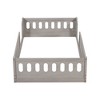 CAVINAS Twin Size Solid Wood Platform Bed Frame with Guardrail,Modern Floor Bed for Kids Room,Bedroom - 4 of 4
