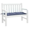 vidaXL Garden Bench Cushion Navy Blue 43.3"x19.7"x2.8" Oxford Fabric - 3 of 4