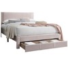 NicBex Modern Queen Upholstered Bed Frame with Corduroy Headboard and 1 Drawer,Solid Wood Slats Support,No Box Spring Needed,Easy Assembly - 4 of 4