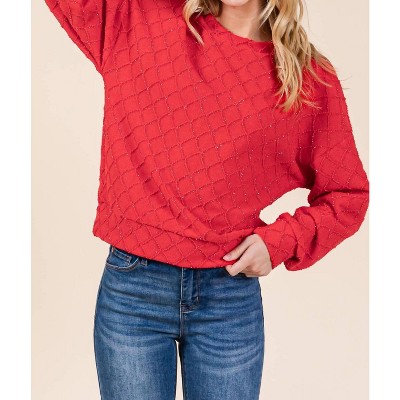 Women's Diamond Patterned Top - BOMBOM