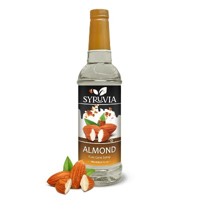 Syruvia Almond Syrup for Coffee 25.4 fl oz Premium Coffee Flavoring Syrup