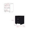 NicBex Nightstand with 2 Drawers,Modern Side Table with Square Handle,Bedside Table for Bedroom,Living Room,Black - 3 of 4
