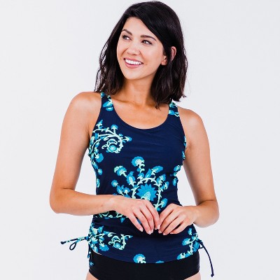 Women's Calypsa Maya Tankini Swim Top With Removable Cups - Barbados ...