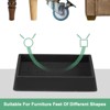 Unique Bargains Square Rubber Anti Slide Furniture Coasters Cups for Sofa Chair - 4 of 4