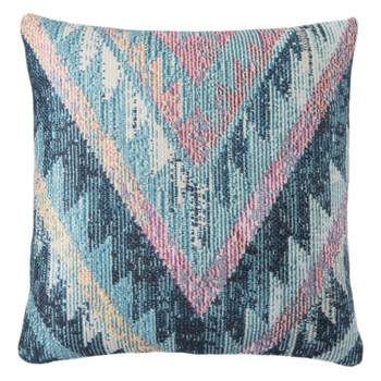 18"x18" Petra Indoor/Outdoor Geometric Throw Pillow Blue - Jaipur Living